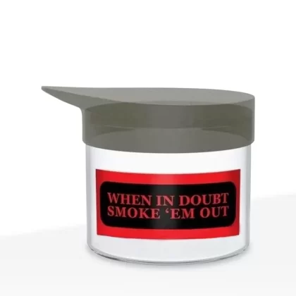 Nug Jar | Glass Jar w/ Silicone Lid | 1oz – When In Doubt Smoke ‘Em Out
