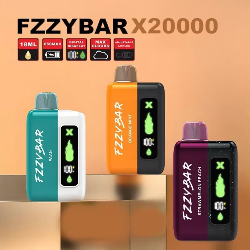 FZZYBAR X20000 Disposable E-Hookah Device – 20,000 Puff - Clear