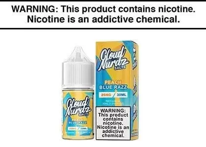 PEACH BLUE RAZZ BY CLOUD NURDZ SALT 30ML - Vapejuice