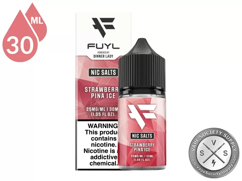 Strawberry Pina Ice FUYL By Dinner Lady Salt 30ml - Image 3