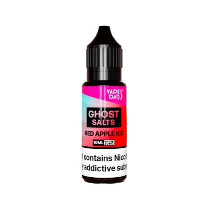 Vapes Bars Ghost Salts Red Apple Ice Nic Salt - 10 Pack - 10mg