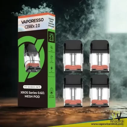 VAPORESSO XROS PODS PACK OF 4 PCS 2ml/3ml Replacement Pod Cartridge - Vapewizarddxb