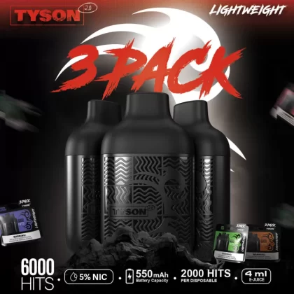 Tyson 2.0 Lightweight 6K Puff Disposable Device - 6,000 Puffs