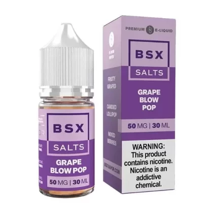Grape Blow Pop Nicotine Salt by BSX Vapor - Size#30ml~Nicotine#50MG