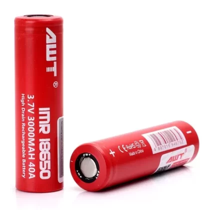 AWT Red 18650 3000 mAh 40A Battery