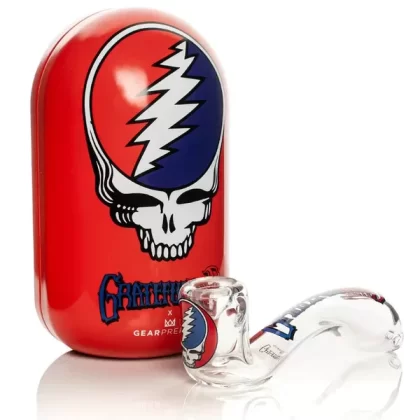 Grateful Dead Sherlock Hand Pipe w/ Collectible Tin - Style#Bertha>Space Your Face>Steal Your Face
