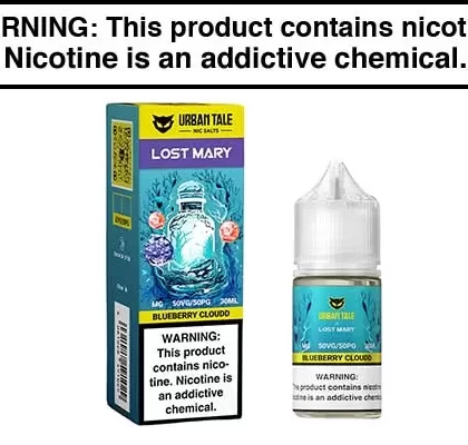 BLUEBERRY CLOUDD BY LOST MARY X URBAN TALE NIC SALTS 30ML - Vapejuice