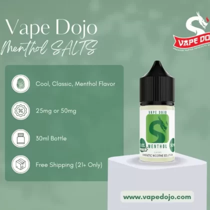 Vape Dojo Salts – Menthol Flavored Synthetic Nicotine Solution