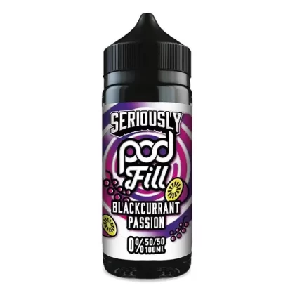 DOOZY SERIOUSLY PODFILL BLACKCURRANT PASSION 100ML SHORTFILL E-LIQUID