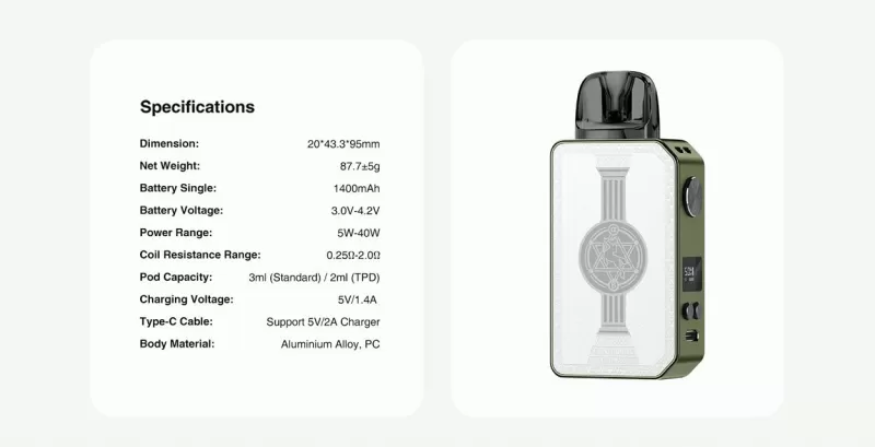 Lost Vape Centaurus E40 Max Pod Kit 1400mAh - Regal King - Image 3