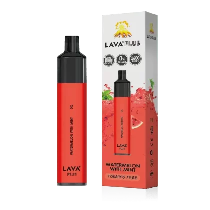 Lava Plus 2600 Puffs Disposable Zero Nicotine Free 0% – Watermelon with Mint