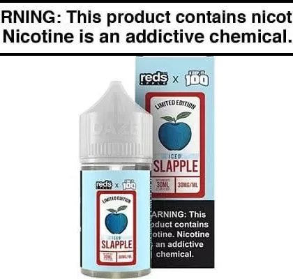 SLAPPLE ICED BY REDS X KEEP IT 100 SALT 30ML - Vapejuice