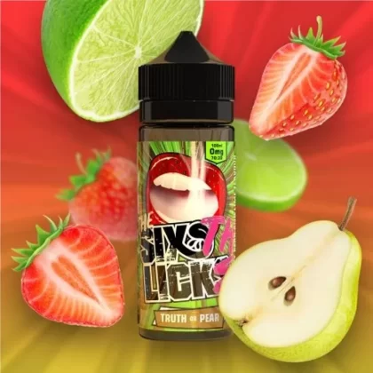 Truth Or Pear by Six Licks 100ml + FREE NIC SHOTS
