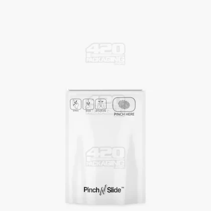 Child Resistant | Pinch N Slide ASTM Glossy White Mylar Bags