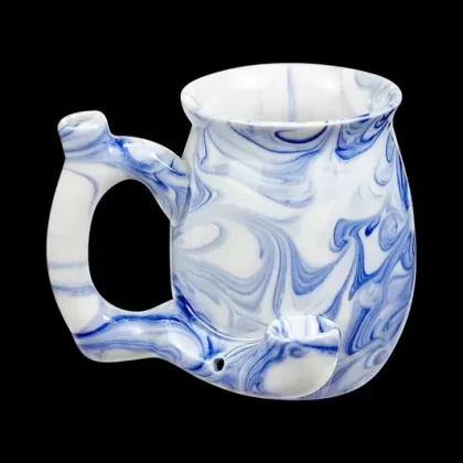 Roast & Toast Premium Marbled Ceramic Pipe Mug - Color#Blue>Green>Pink