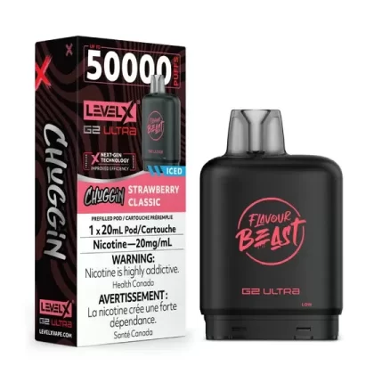 Level X Flavour Beast Chuggin’ G2 Ultra – Strawberry Classic (ICED)