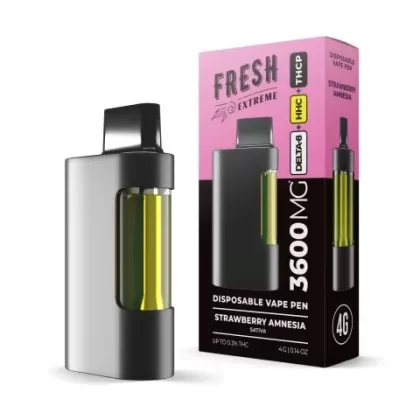 Strawberry Amnesia Disposable – D8 Blend – 3600MG – Fresh