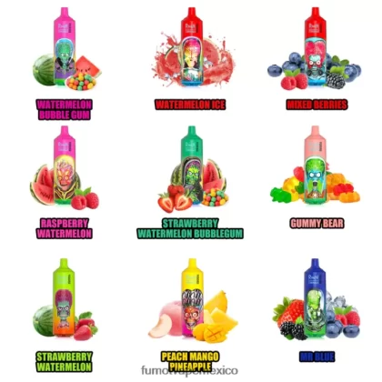 Fumot Tornado vaporizador desechable 9000 pro – 18ml (1 pieza) chicle de fresa sandía H0XPTX249 Fumot Flavors