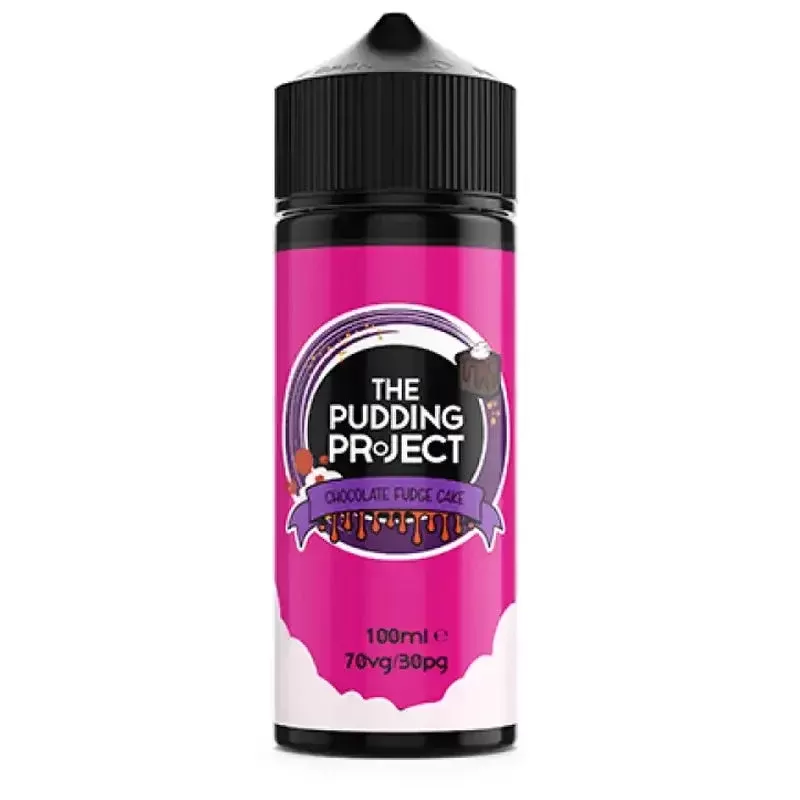 Pudding Project 100ml Shortfill Vape Juice - Flavour#Chocolate Fudge Cake>Cinnamon Sugar Apple Pie>Key Lime Pie>Mint Chocolate Cookie Dough>Raspberry White Chocolate Waffle>Salted Caramel Ch