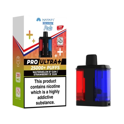 Watermelon B' Gum / Strawberry B' Gum Hayati Pro Ultra Plus Refill Pack - 20mg - Vape Product (E41D27)
