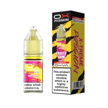 Fruity Gum 10ml Nic Salt E-Liquid by OXVA Ox Passion - 20mg - High Strength