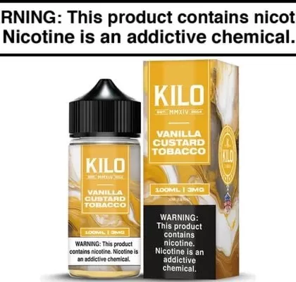 Vanilla Custard Tobacco by KILO E Liquid 100ML - Vape Product, Vape Product