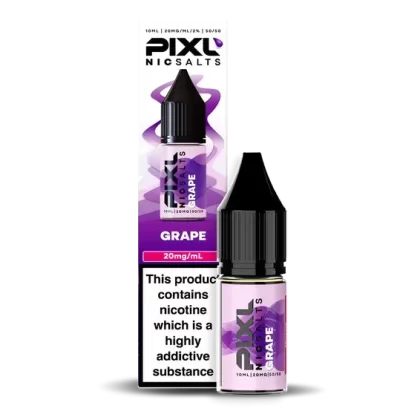 Grape PIXL Nic Salt E-Liquid – 10mg & 20mg | 10ml Bottle | 5 or 10 Pack Options