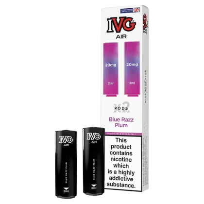 Blue Razz Plum IVG Air Replacement Pods - 20mg - Vape Product