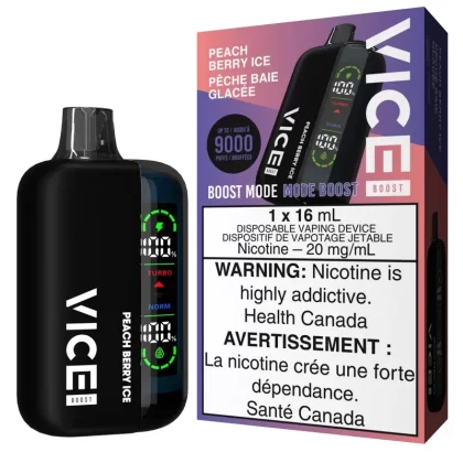 Vice Boost Disposable Vape – Peach Berry Ice