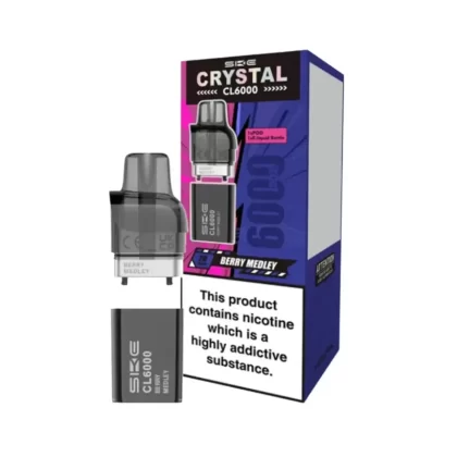 SKE Crystal CL6000 Prefilled Vape Pods - Strawberry Raspberry Cherry