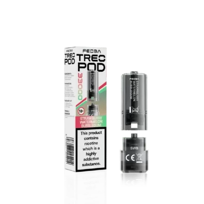 Feoba Treo 33000 Prefilled Pod Strawberry Watermelon Bubblegum - Nicotine Strength#20mg (0FB8C0)