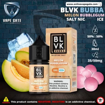 MELON BUBBLEGUM ICE - BLVK BUBBA SALTS - 30ML - 50 mg / 30 ml