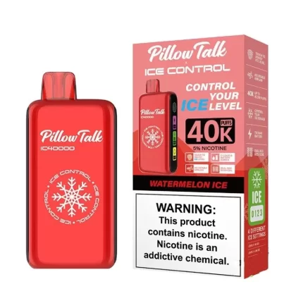 Pillow Talk Ice Control IC40000 Disposable Vape - flavors#Black Cherry>Blue Razz Ice>Strawberry Kiwi>Fcuking Fab>Grape B - Pop>Watermelon Ice>Pink Lemonade>Orange Creamsicle (69E87D)