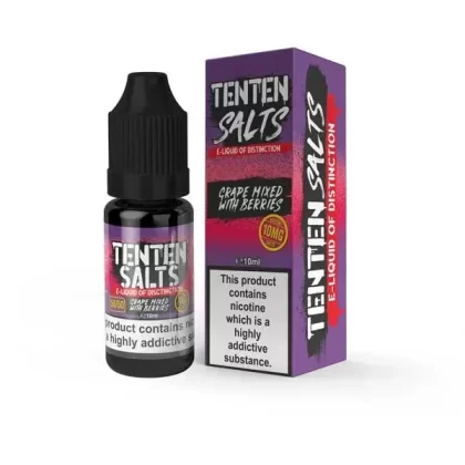 GRAPE MIXED WITH BERRIES NICOTINE SALT E-LIQUID BY TENTEN