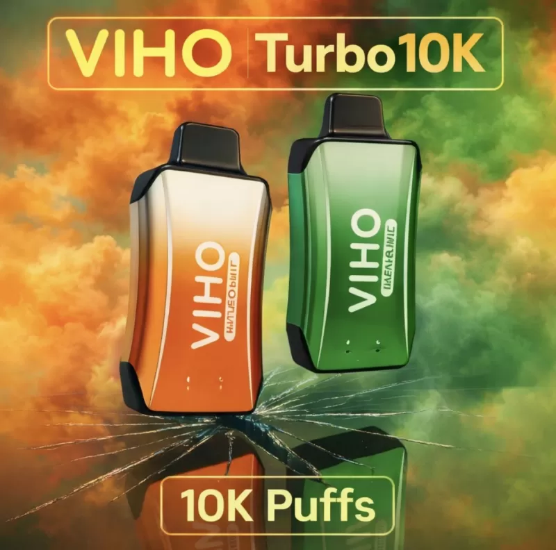 VIHO Turbo 10K - Peach Lemon (Satin) - Vapeciga - Image 2