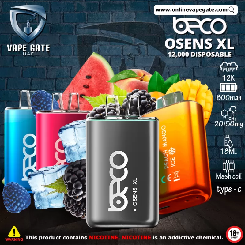 Beco Osens XL Disposable Vape (12,000 Puffs) - 50 mg / Mango Passionfruit Ice