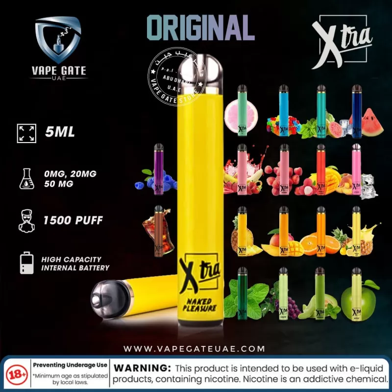 PUFF XTRA Disposable Vaporiser - 1500 puffs (0 mg) - Orange - Image 2