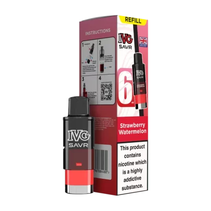Strawberry Watermelon IVG SAVR Refill Pack - 20mg - Vape Product (08E69B)