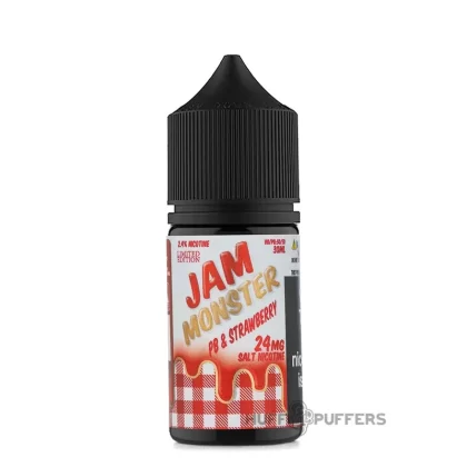 Jam Monster Salt – PB & Jam Strawberry 30mL - Nicotine Strength#24mg>48mg