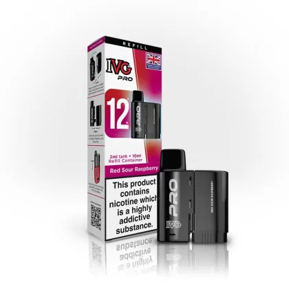 Red Sour Raspberry Refill Pods (5-Pack) – IVG Pro 12 | 0mg / 10mg / 20mg Nic Salt