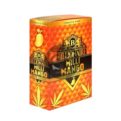 Billionaire Hemp Wraps 25 packs of 2, Milli Mango