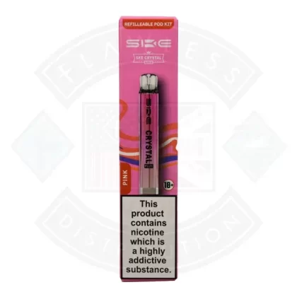 SKE Refillable (EMPTY) Crystal PLUS Vape Kit - Color#Grey>Pink