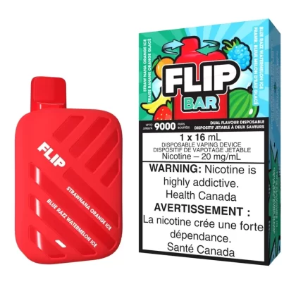 Flip Bar Disposable – Straw Nana Orange Ice & Blue Razz Watermelon Ice