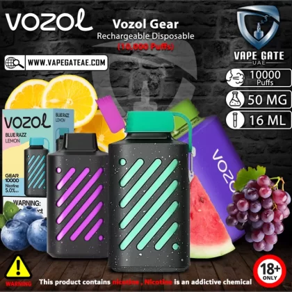 Vozol Gear Rechargeable Disposable Vape (10,000 Puffs) - Peach Ice / 50 mg