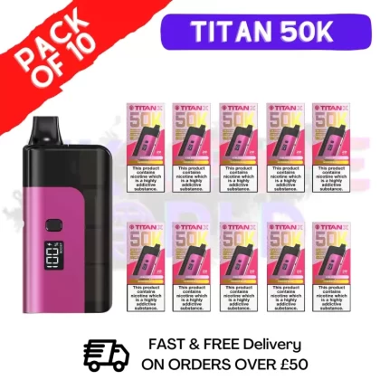 Pink Burst Titan X 50000 Puff Pod Kit Box Of 10