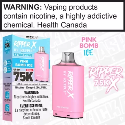 Pink Bomb Ice RIPPER X 75K 20mL POD