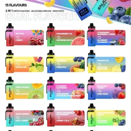 Enjoy Ultra 18k Puffs Dual Flavours Prefilled Vape Pod Kit – Box of 10