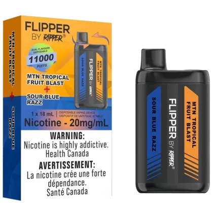 Flipper by Ripper 11K Disposable Vape – Sour Blue Razz & MTN Tropical Fruit Blast