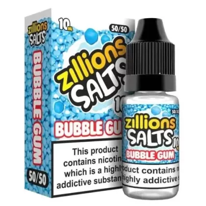 Bubblegum Zillion Salts 10ml Nic Salt E-Liquid – Pack of 5
