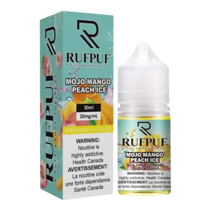 RufPuf Mojo Mango Peach Ice E-liquid – 30ml Nic Salt - Vapebazaar Pk